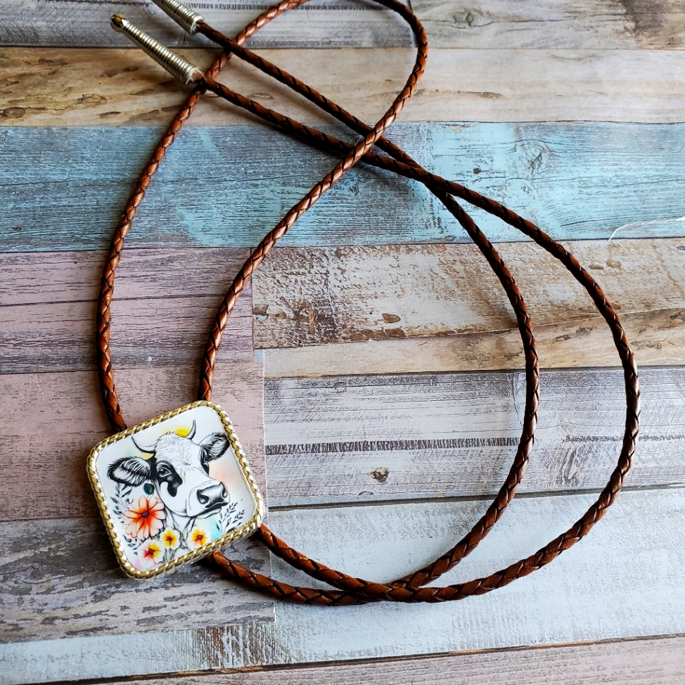 Handmade Western Bolo Tie Western Necklace Cowgirl Western Boho Rodeo Co